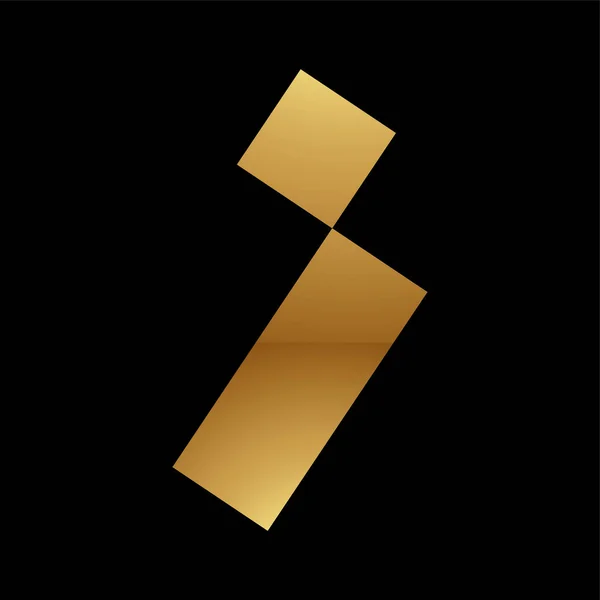 Золотая Буква Черном Фоне Икона — стоковый вектор
