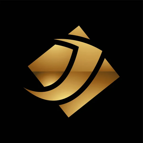 Symbole Lettre Sur Fond Noir Icône — Image vectorielle