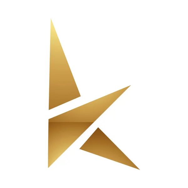 Goldener Buchstabe Symbol Auf Weißem Hintergrund Symbol — Stockvektor