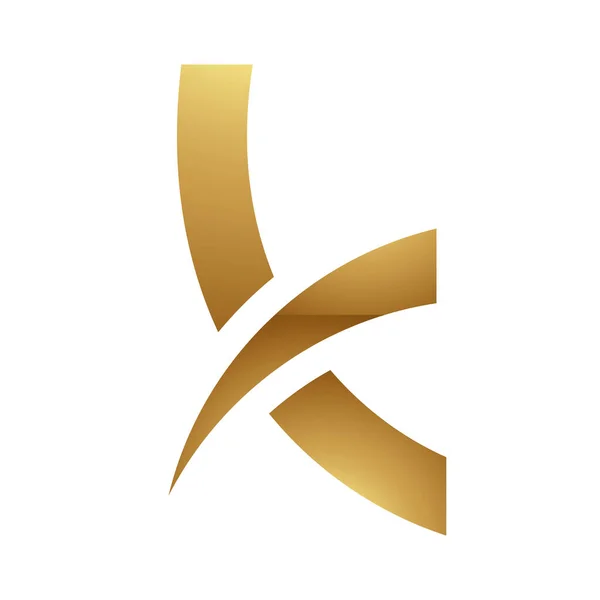 Scrisoarea Aur Simbol Fundal Alb Icon — Vector de stoc