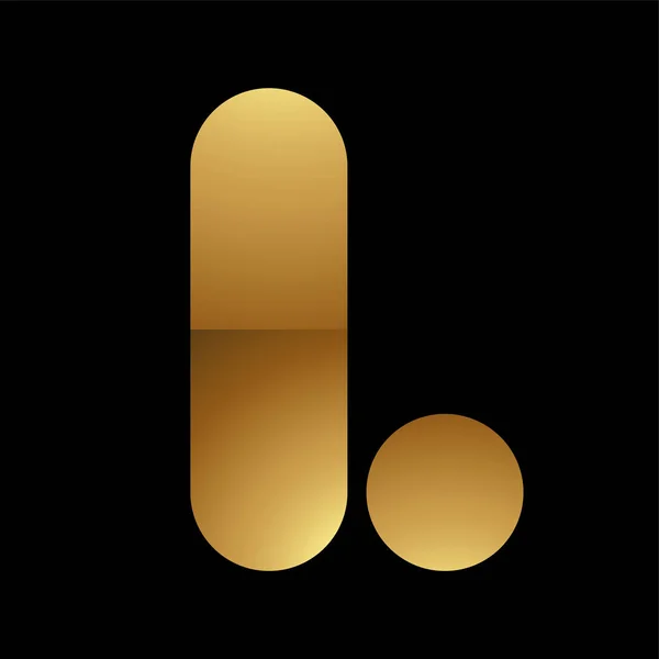 Lettre Symbole Sur Fond Noir Icône — Image vectorielle