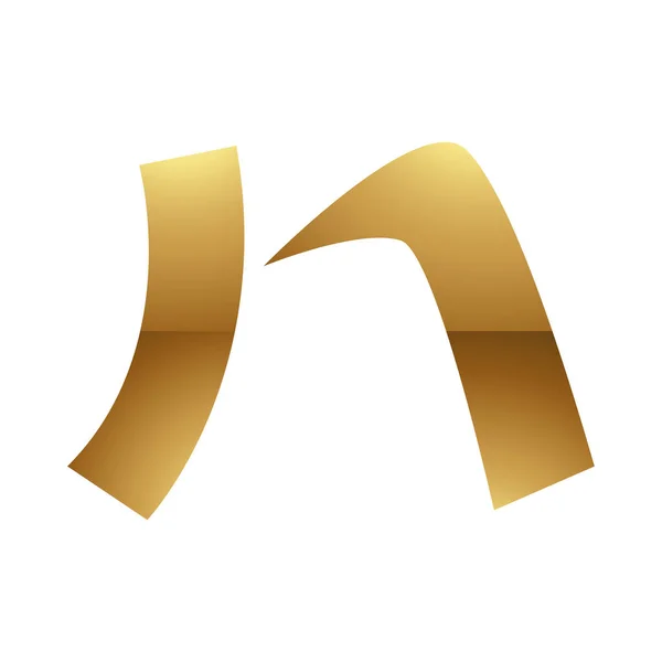 白色背景上的金色字母N符号 图标7 — 图库矢量图片