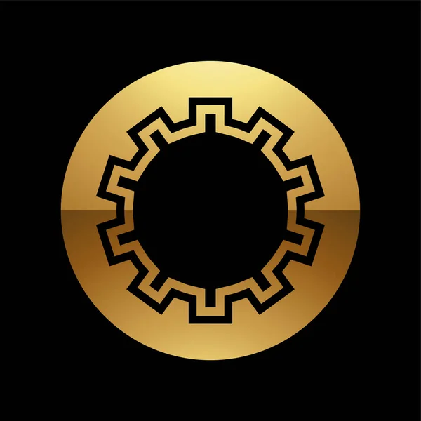 Золотая Буква Чёрном Фоне Икона — стоковый вектор