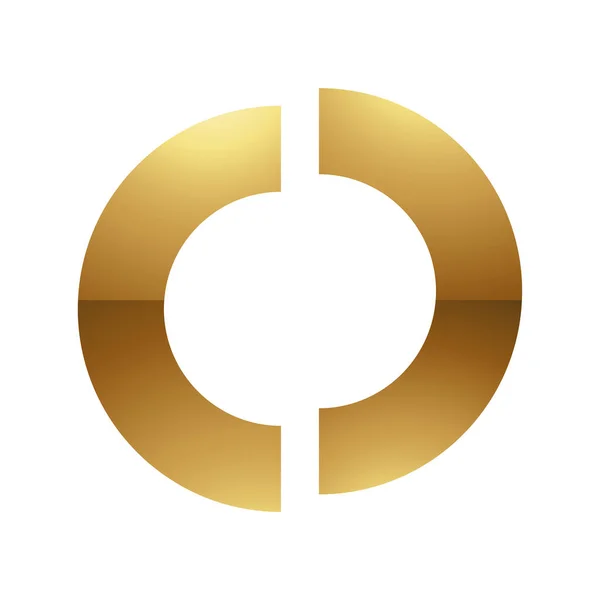 Golden Letter Symbool Een Witte Achtergrond Ikoon — Stockvector