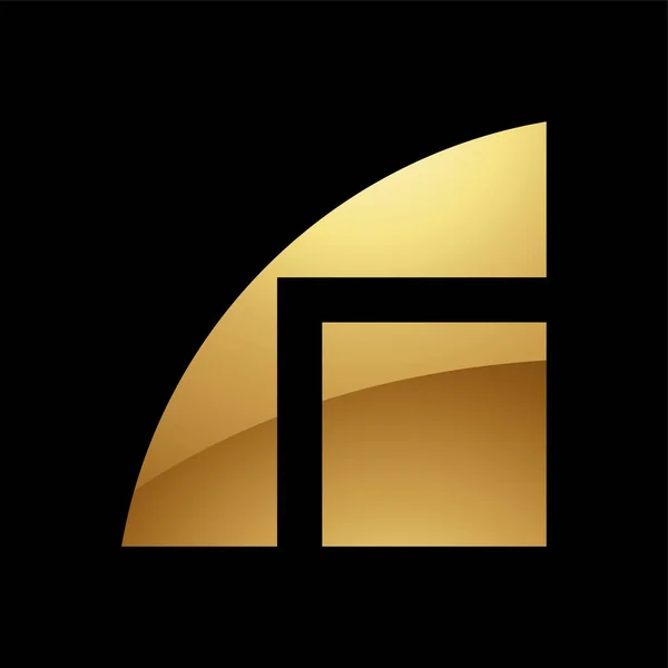 黑色背景上的金色字母R符号 图标7 — 图库矢量图片