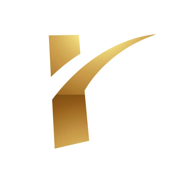 Scrisoare Aur Simbol Fundal Alb Icon — Vector de stoc