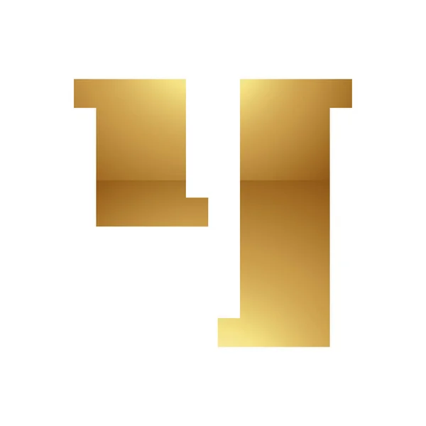 白色背景上的金色字母Y符号 图标3 — 图库矢量图片