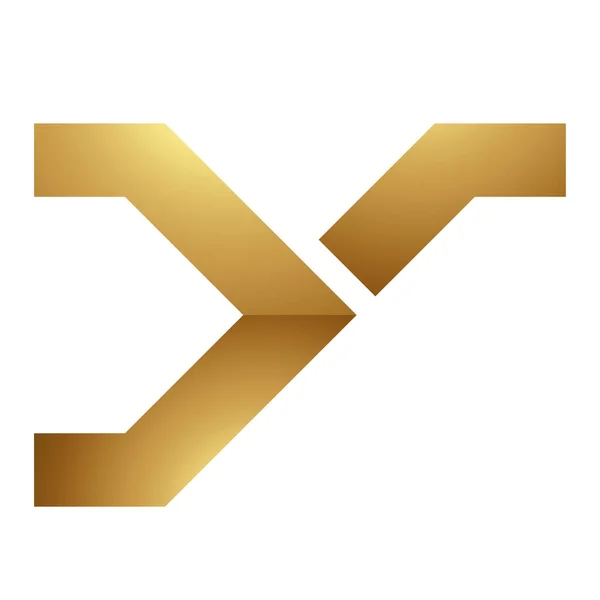 ホワイトの背景に金色のY記号 アイコン6 — ストックベクタ