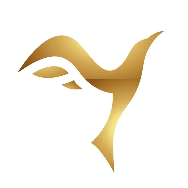 Lettera Oro Simbolo Sfondo Bianco Icona — Vettoriale Stock