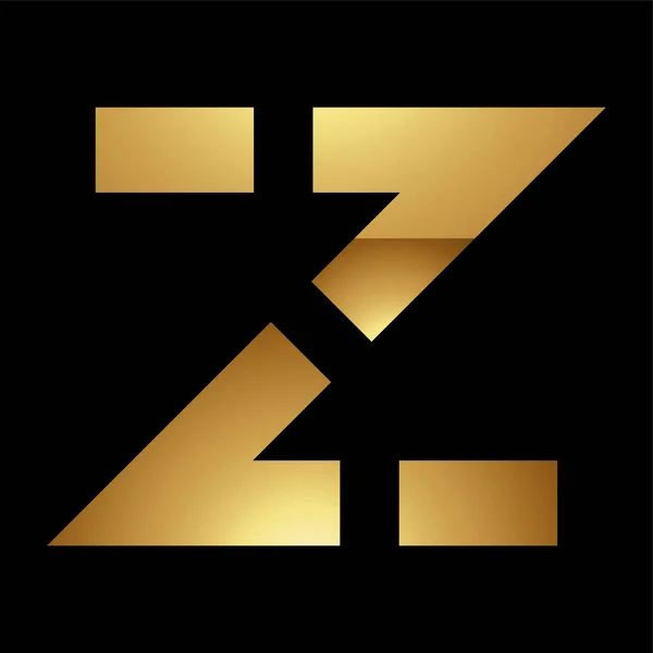 黑色背景上的金色字母Z符号 图标5 — 图库矢量图片