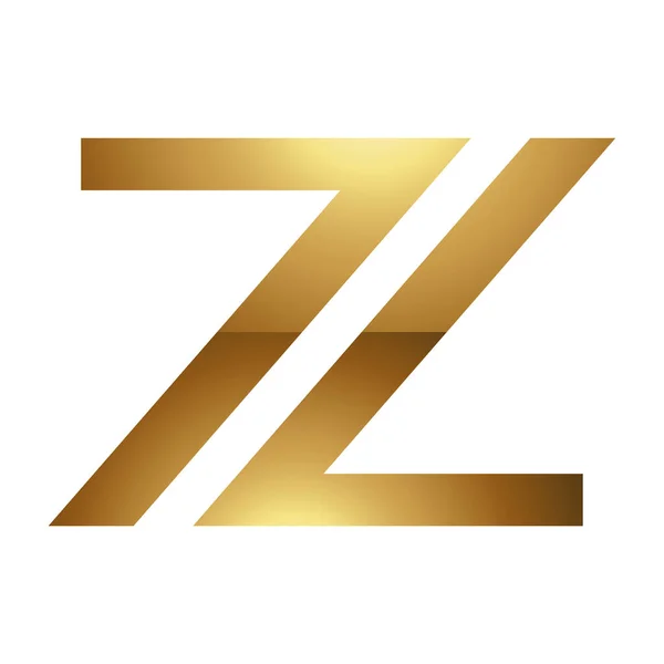 白色背景上的金色字母Z符号 图标1 — 图库矢量图片