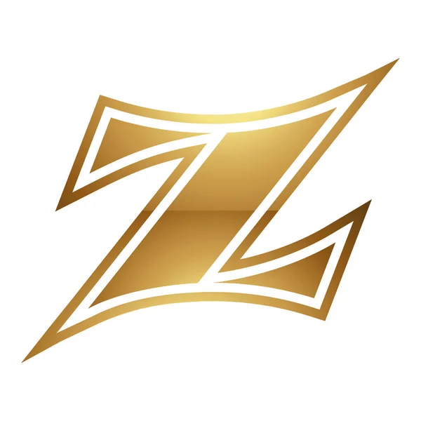 白色背景上的金色字母Z符号 图标2 — 图库矢量图片