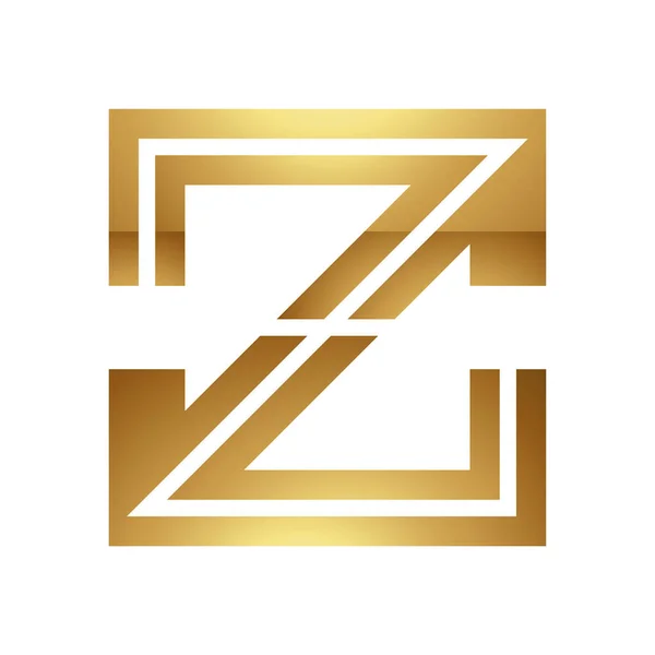 白色背景上的金色字母Z符号 图标4 — 图库矢量图片