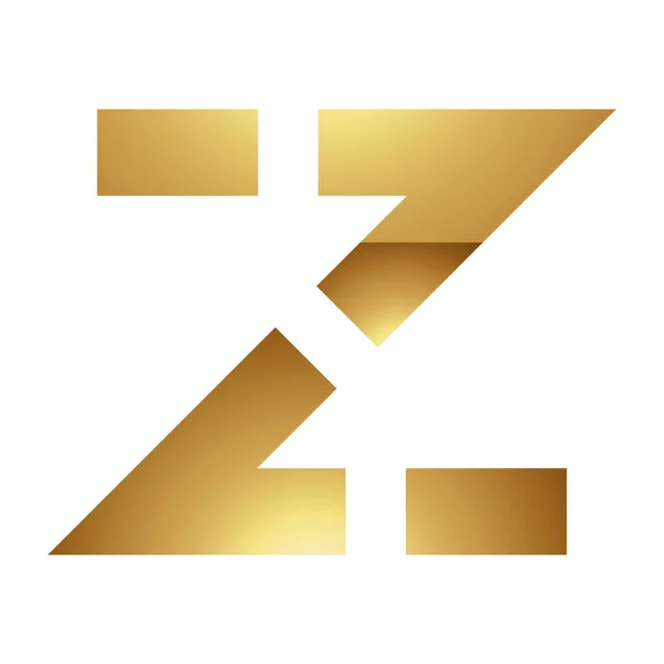 Символ Золотого Письма Белом Фоне Икона — стоковый вектор
