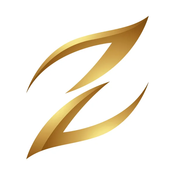 白色背景上的金色字母Z符号 图标6 — 图库矢量图片