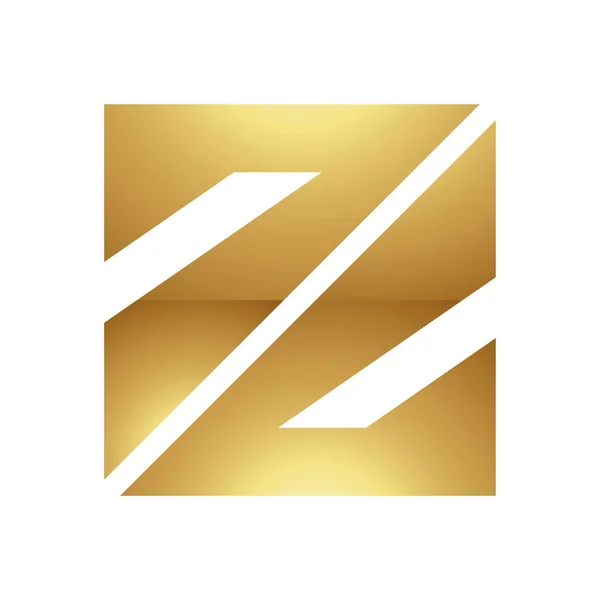 ホワイトの背景に金色の文字Z記号 アイコン7 — ストックベクタ
