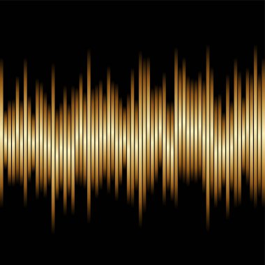 Siyah Arkaplanda Altın Soyut Çubuklar