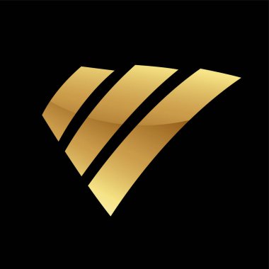 Siyah Arkaplanda Altın Parlak Çubuklar