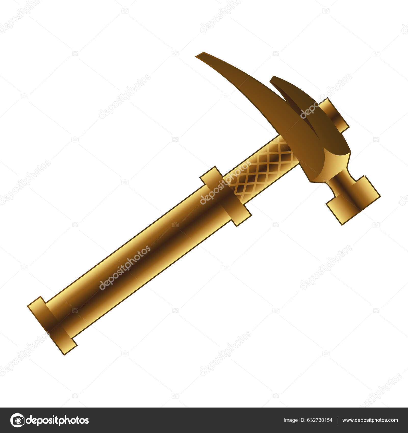 Golden Hammer White Background Stock Photo by ©cidepix 632730154