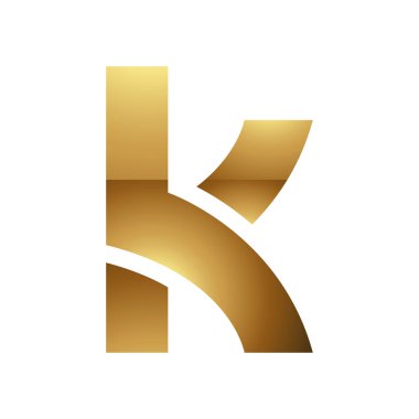 Beyaz Arkaplanda Altın Harf K Sembolü - Simge 2