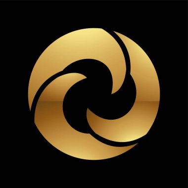 Siyah Arkaplanda Altın Harf O Sembolü - Simge 5