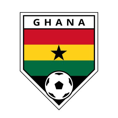 Illustration of Ghana Angled Team Badge for Football Tournament