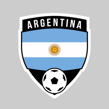 Illustration of Argentina Shield Team Badge for Football Tournament
