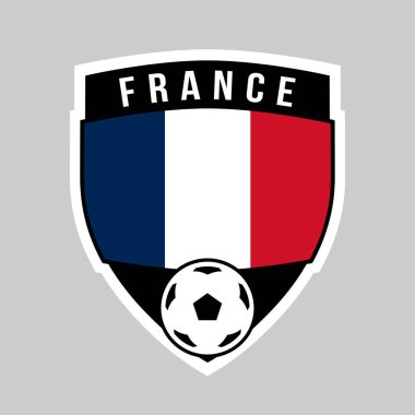 Illustration of France Shield Team Badge for Football Tournament