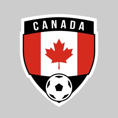 Illustration of Canada Shield Team Badge for Football Tournament