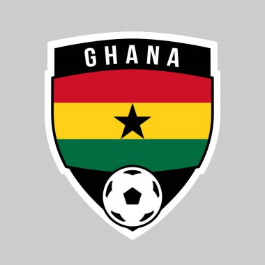 Illustration of Ghana Shield Team Badge for Football Tournament