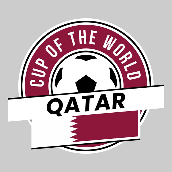 卡塔尔足球锦标赛代表队徽章说明 — 图库照片