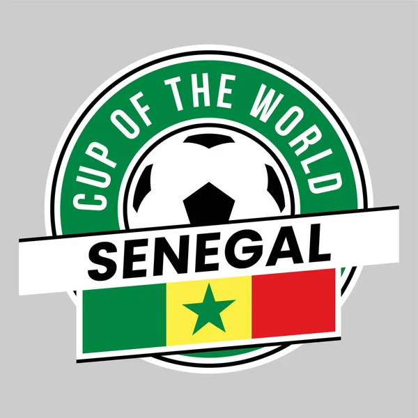 塞内加尔足球锦标赛代表队徽章说明 — 图库照片