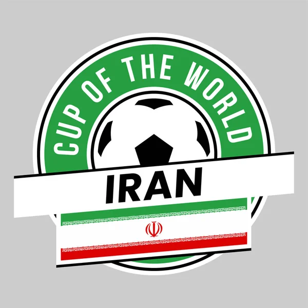 足球锦标赛伊朗代表队徽章说明 — 图库照片