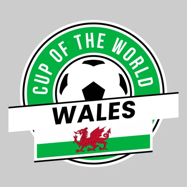 威尔士足球锦标赛代表队徽章说明 — 图库照片