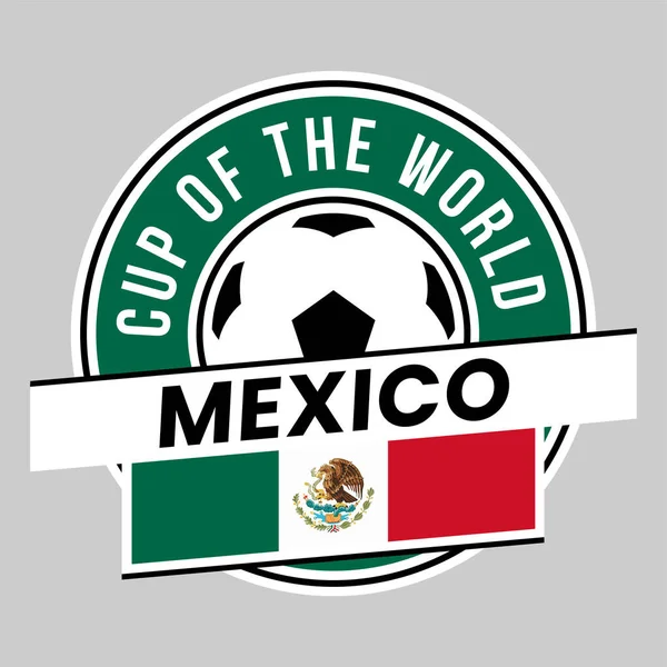 墨西哥足球锦标赛代表队徽章说明 — 图库照片
