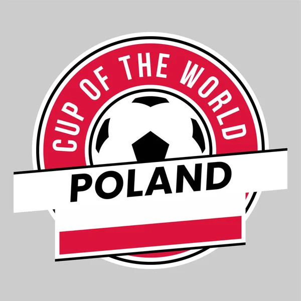 足球锦标赛波兰代表队徽章说明 — 图库照片