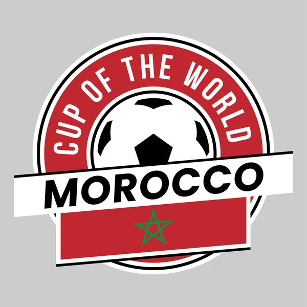 摩洛哥足球锦标赛代表队徽章说明 — 图库照片