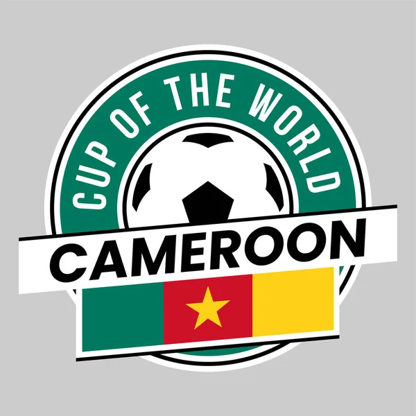 喀麦隆足球锦标赛队徽图解 — 图库照片