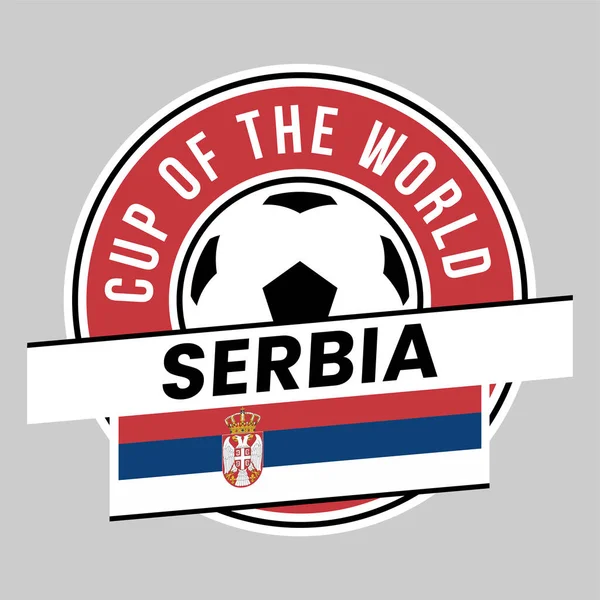 塞尔维亚足球锦标赛代表队徽章说明 — 图库照片