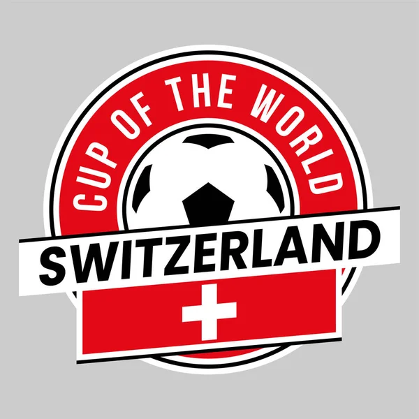 瑞士足球锦标赛代表队徽章说明 — 图库照片