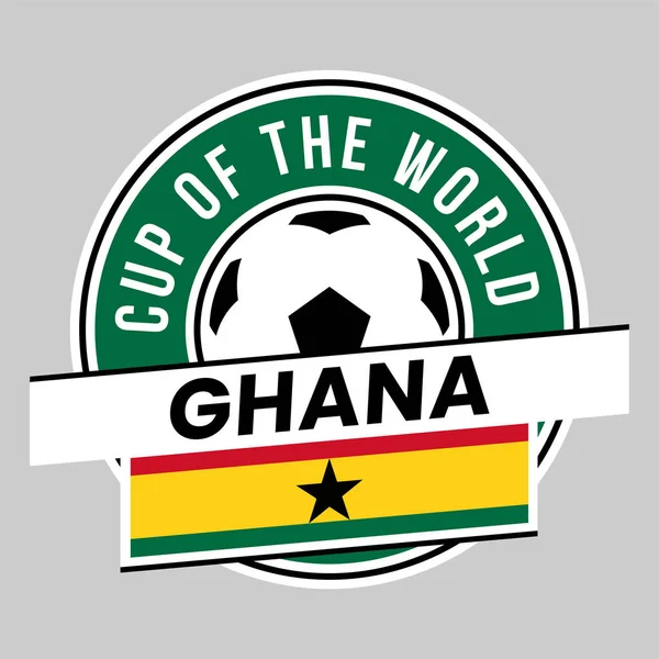 加纳队足球锦标赛徽章说明 — 图库照片