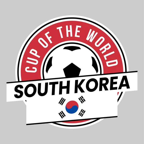 韩国足球锦标赛代表队徽章说明 — 图库照片