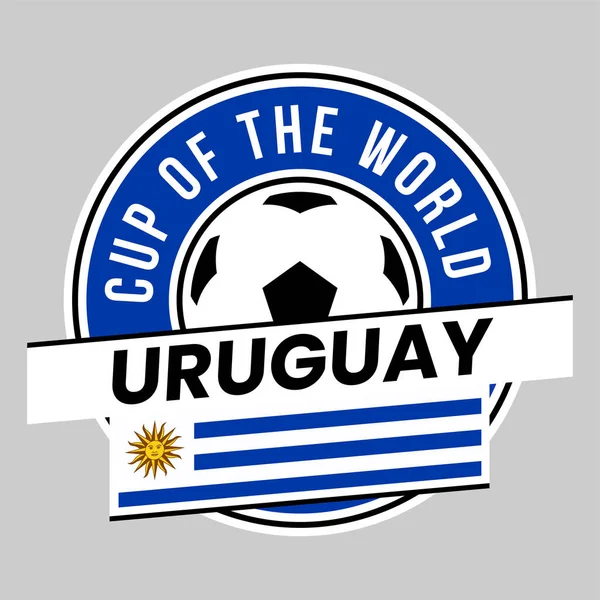 乌拉圭队足球锦标赛徽章图解 — 图库照片