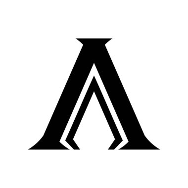 Siyah Sütun Şeklinde Beyaz Arkaplanda Bir Simge