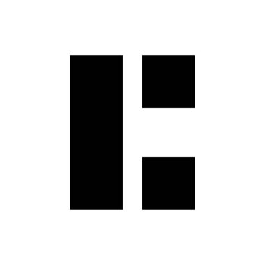 Beyaz Arkaplanda Siyah Dikdörtgen Harf C Simgesi