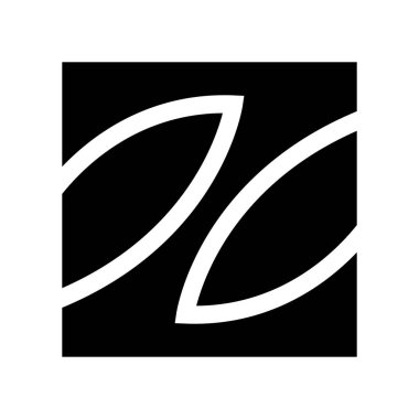 Beyaz Arkaplanda Siyah Kare Şeklinde Z Simgesi