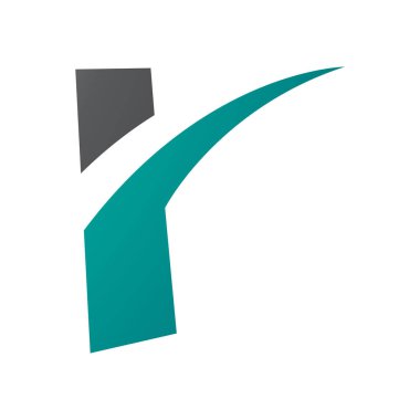 İran Yeşil ve Siyah Dikenli Beyaz Arkaplanda Harf R Simgesi