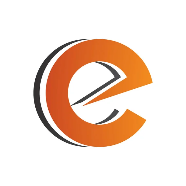 Оранжево Черный Круглый Логотип Буквы Белом Фоне — стоковый вектор