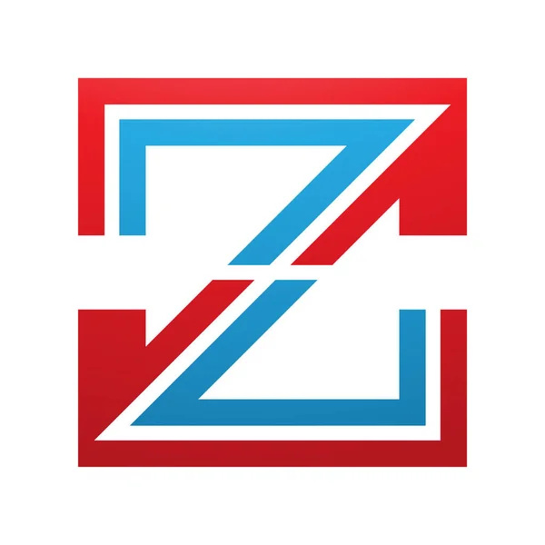 白色背景上的红 蓝条形字母Z图标 — 图库矢量图片