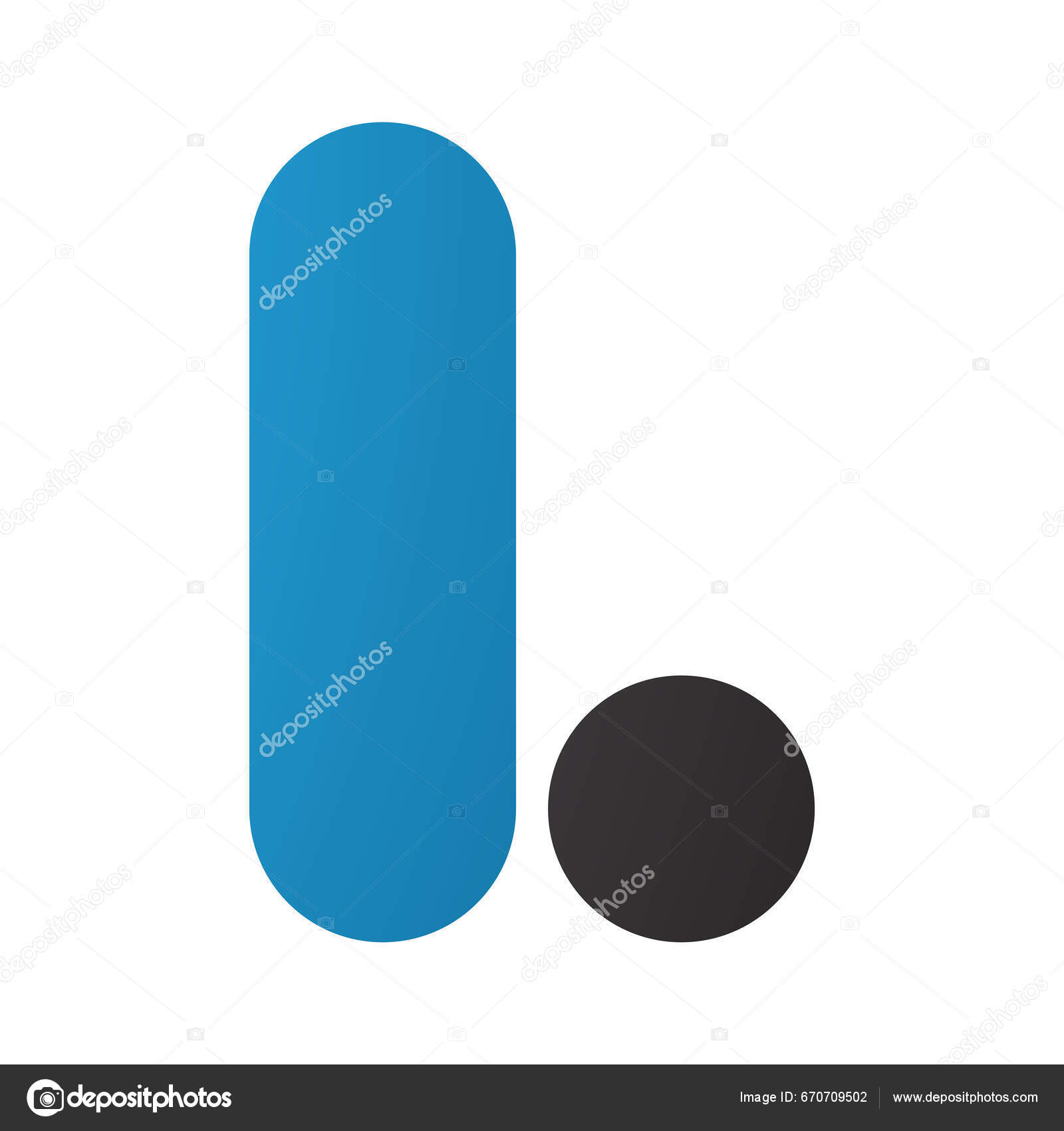 Blue Black Rounded Letter Icon White Background — Stock Photo © cidepix ...
